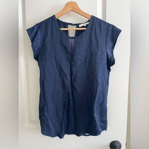 Ro & De Navy Short Sleeve Blouse Sz S